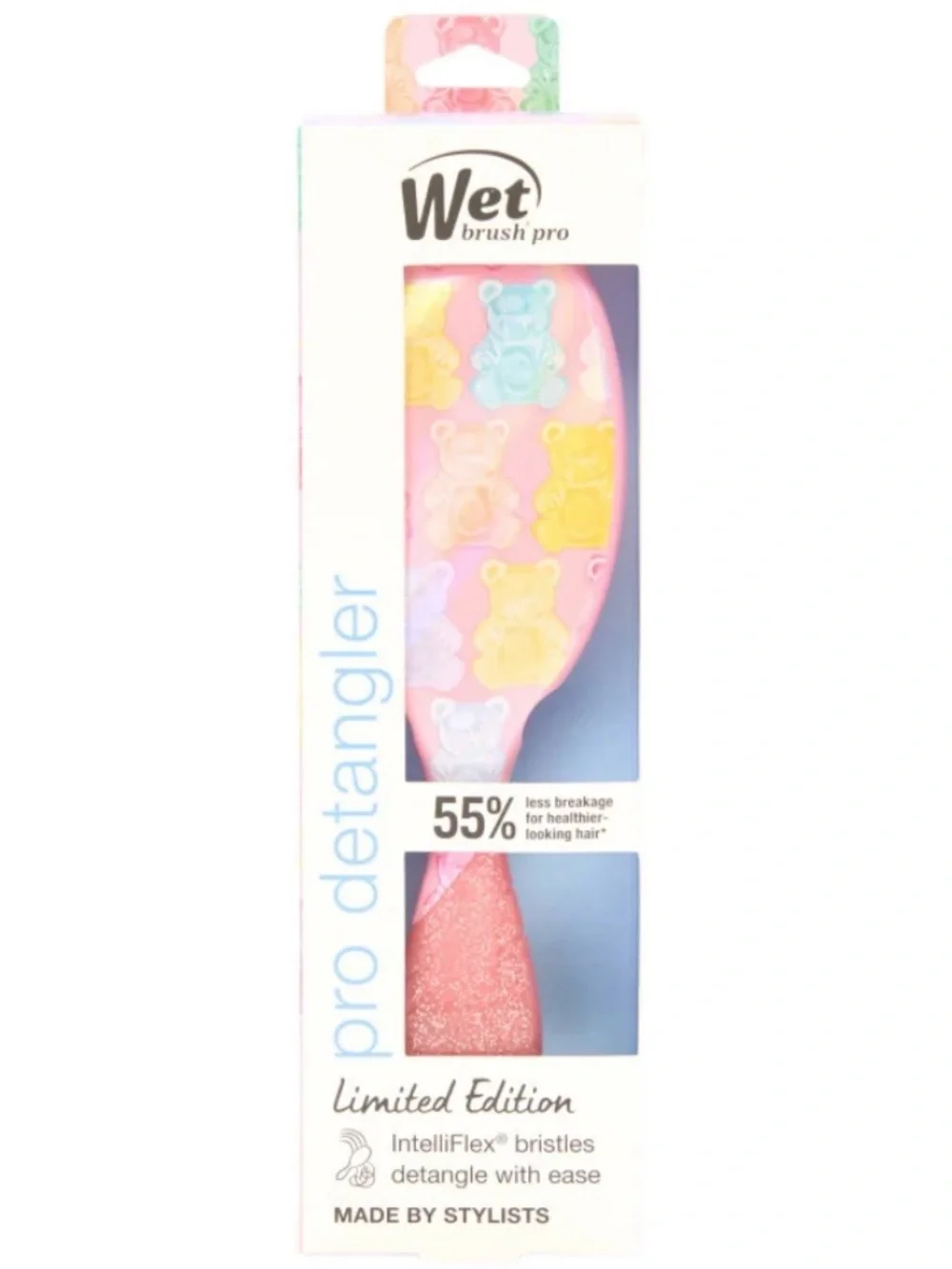 Wet Brush Pro Detangler Hair Brush Sugar Rush Gummy Bears Candy Pink Limited Ed